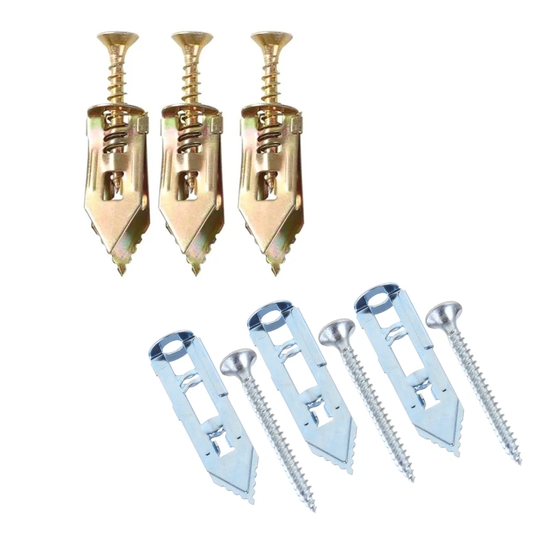 

20 Pieces Carbon Steel Wall Anchor Tapping Screw No Drill or Holes in Wall