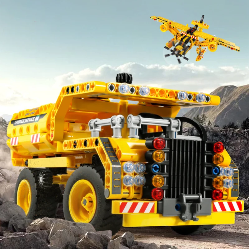 

Бульдозер для строительных блоков, самосвал, экскаватор, сборный городской строительный автомобиль, детские игрушки, рождественские подар...