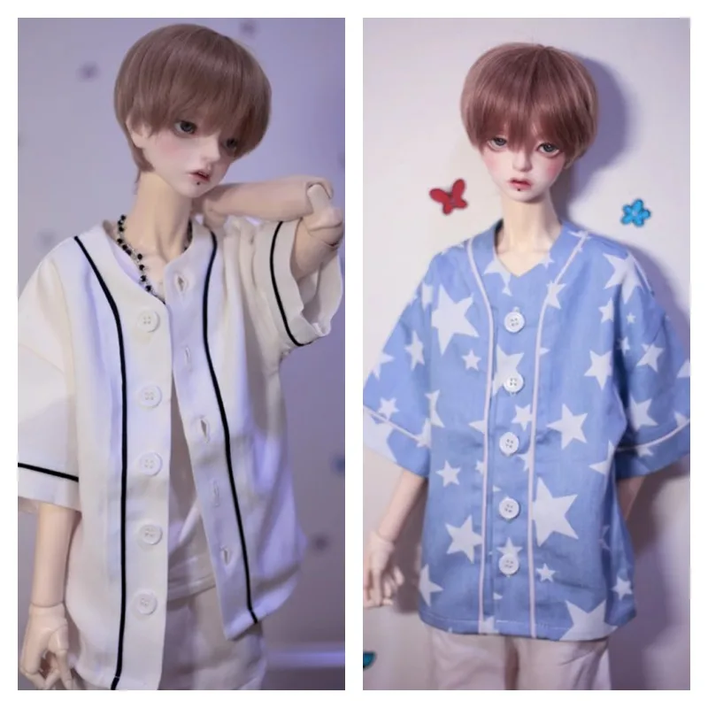 

New Arrival BJD Doll Clothes For 1/3 SD10 Doll POPO68 Short Sleeved Baseball Cardigan Dolls Clothing Accessories