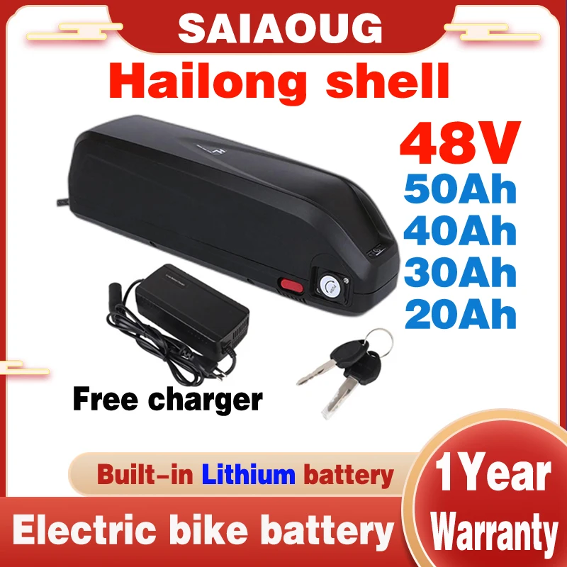 

Brand New 48V/20A/18650 lithium battery 54.6 V/Hailong 30A/BMS is suitable for 1500W modification kit Bafang electric bicycle