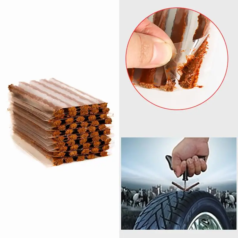 

10PCS Car Tubeless Tire Repair Strips For Tyre Puncture Emergency Car Motorcycle Bike Rubber Strips Tire Repair Tools
