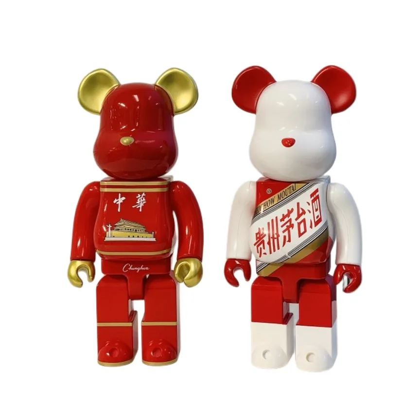 

Новый стиль, Игрушечная модель Bearbrick 400%, 28 см, Высококачественная аниме экшн-фигурка, кукла, украшение, подарок, статуя медвежьего кирпича