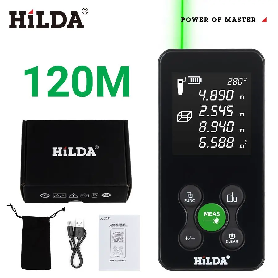 HILDA 100 м/120 м фотометрическая перезаряжаемая электронная линейка полезный