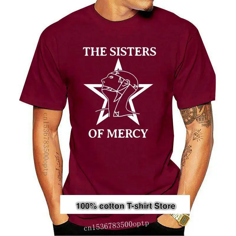 

Camiseta vintage de "Sisters of Mercy", camisa negra difuminada, Tour de concierto