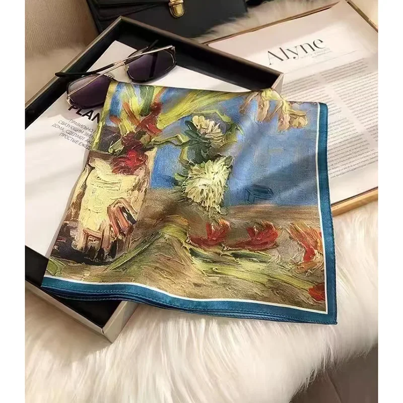 Элегантный бархатный квадратный шарф с перламутровыми блестками женский