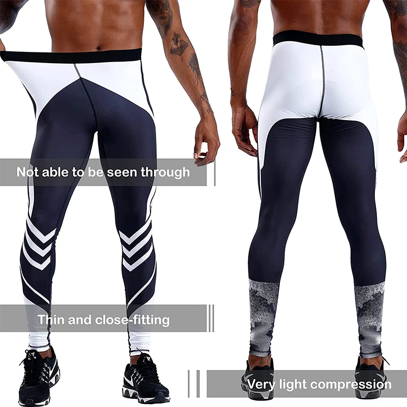 Compression Men's Leggings Fitness Quick-drying Sports Gym Tights Men Running Stretchy Bodybuilding Jogging Pants Rash Guard