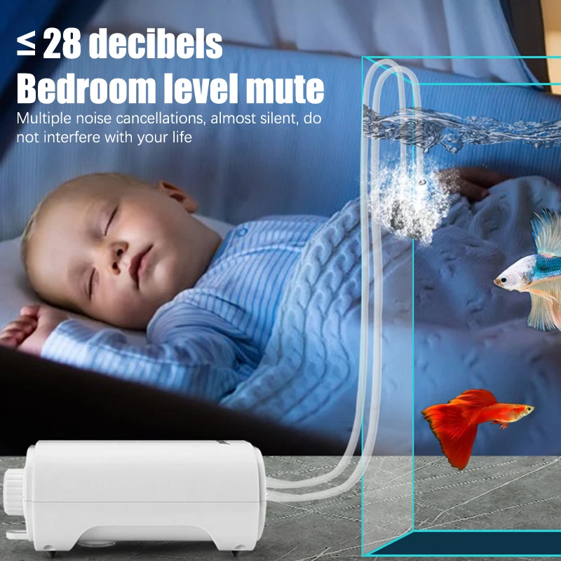 Бустерный насос Аквариумный воздушный 220 В 3 Вт Ультра тихий л/мин 72 см с одним