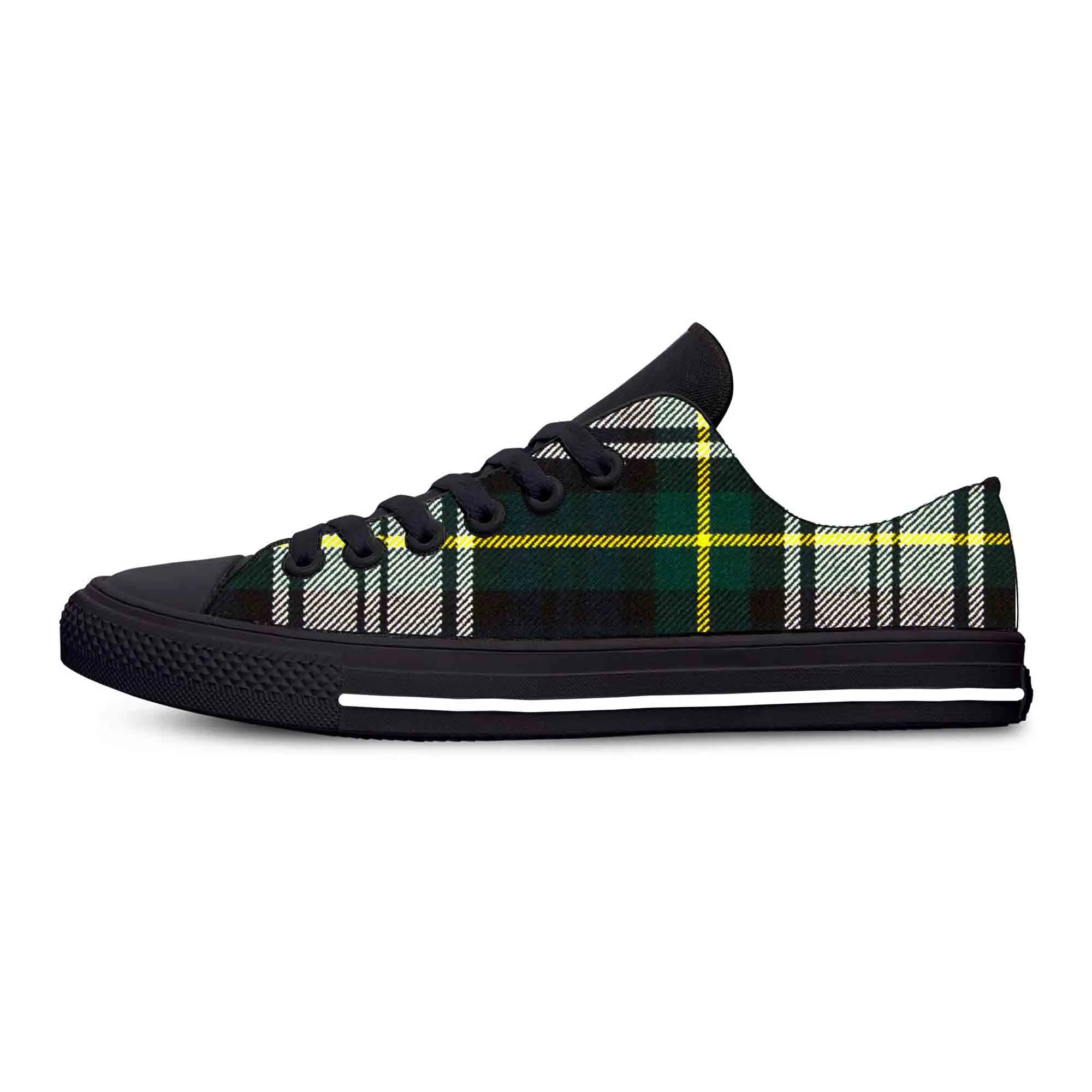 

Hot Gordon Tartan Plaid Scottish Stewart Aesthetic Casual Cloth Shoes Low Top Breathable Lightweight 3D Print Men Women Sneakers