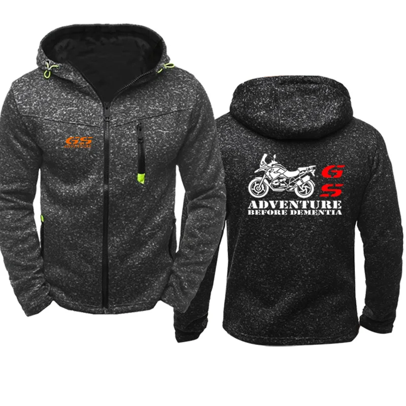 

2022 Модные мужские зимние осенние мужские мотоциклетные толстовки GS ADV хлопковые повседневные мужские пальто с капюшоном на молнии