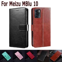m2110 phone cover for meizu mblu 10 case magnetic card flip wallet leather protective etui book for meizu mblu10 case hoesje bag