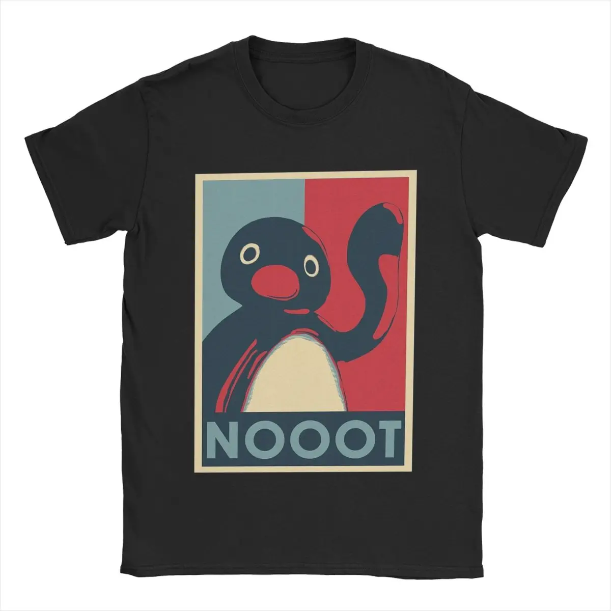 Футболка NOOOT Pingu мужская с принтом тенниска из чистого хлопка круглым вырезом и