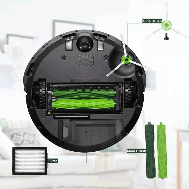 Replacement Parts For Irobot Roomba I3 I3+ I4 I4+ I6 I6+ I7 I7+ I8 I8+ J7 J7+ E5 E6 E7 Roller Side Brushes Filters
