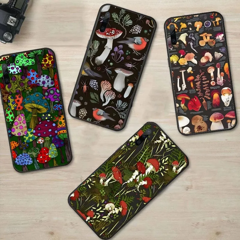 Чехол для телефона с изображением грибов и леса для Huawei P50 P40 P30 Pro Lite P Smart 2021 2019 Magic 3, мягкий черный чехол для телефона