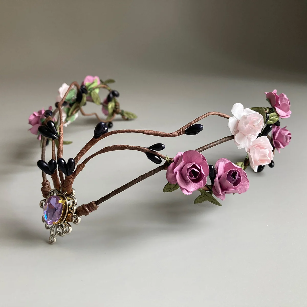 Эльфийская Цветочная корона тиара Волшебная Корона Свадебная невесты