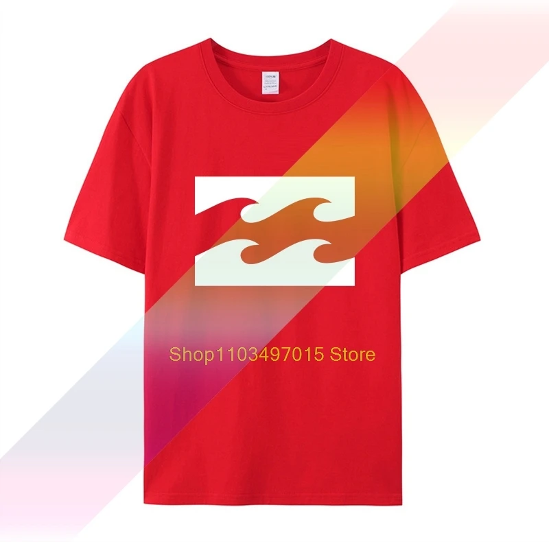 Мужская футболка Billa Bong Повседневная хлопковая с коротким рукавом и круглым