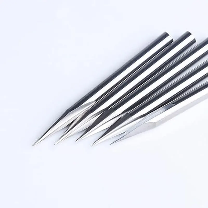 HUHAO 5 шт. Набор гравировальных бит по дереву V-образный хвостовик 3 175 мм Фреза с ЧПУ