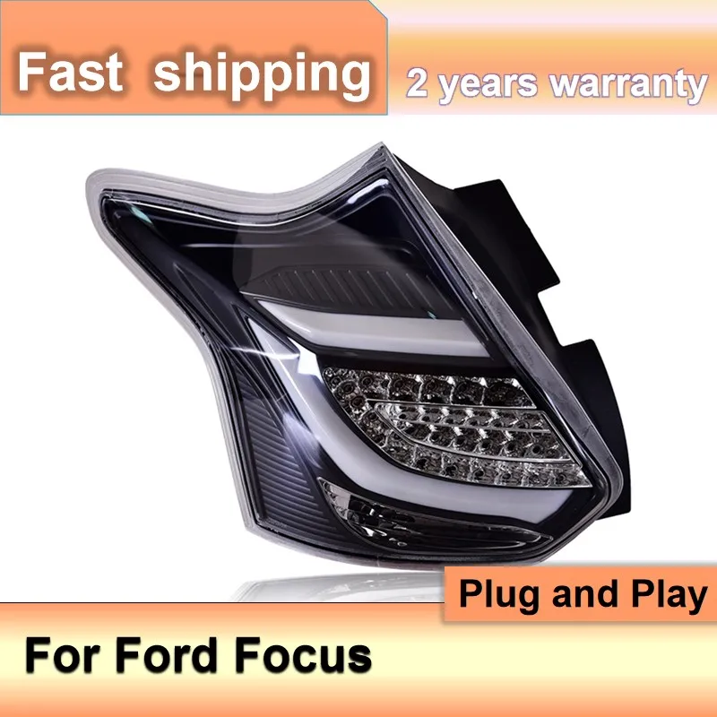 

Car Accessories for Ford Focus LED Tail Lights 2012 2013 2014 Ford Focus Taillights Rear Lamp with Fog Lights Brake Light