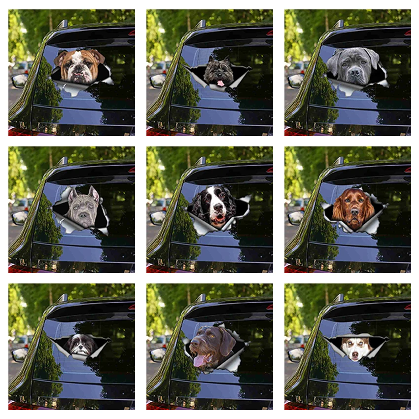 

Автомобильная наклейка в виде животного, «сделай сам», голова собаки, ПВХ автомобильная наклейка, Аксессуары для мотоцикла, забавная голова...