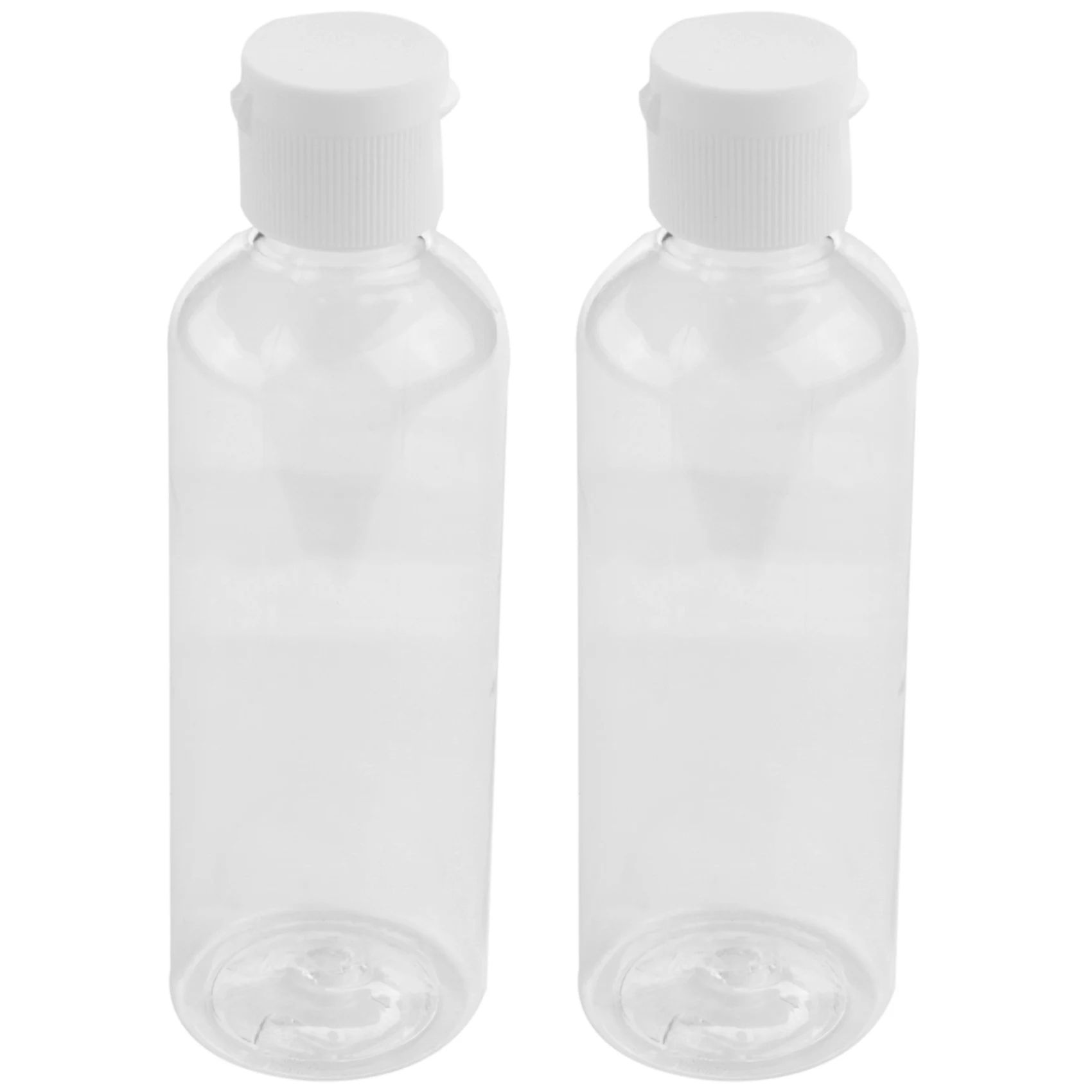 

8 x 100Ml Plastic Clear Flip Bottles Travel Shampoo Lotion Cosmetic Container