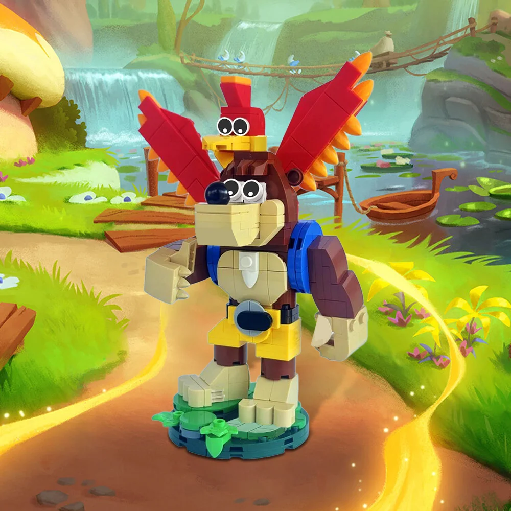 Фото MOC Banjo Kazooie Brickheadz модель строительные блоки игровая фигурка банджо и Kazooie мультфильм птицы животное кукла кирпичная игрушка в подарок №1