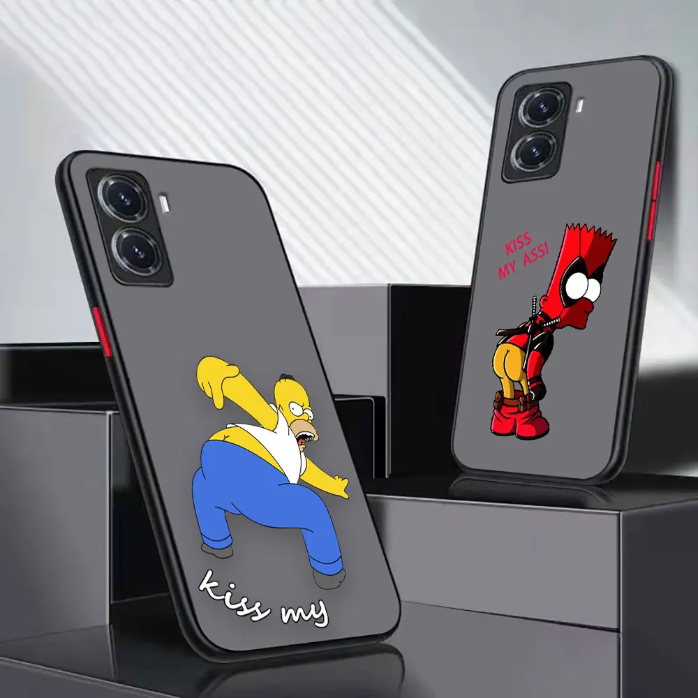 

Matte Case For VIVO Y15S Y20 Y21 Y22S Y35 Y50 Y51 Y52S Y53 Y67 Y70S Y71 Y72 Y73 Y75 Y76 Y76S Y77 5G Case Funny Anime S-Simpsons