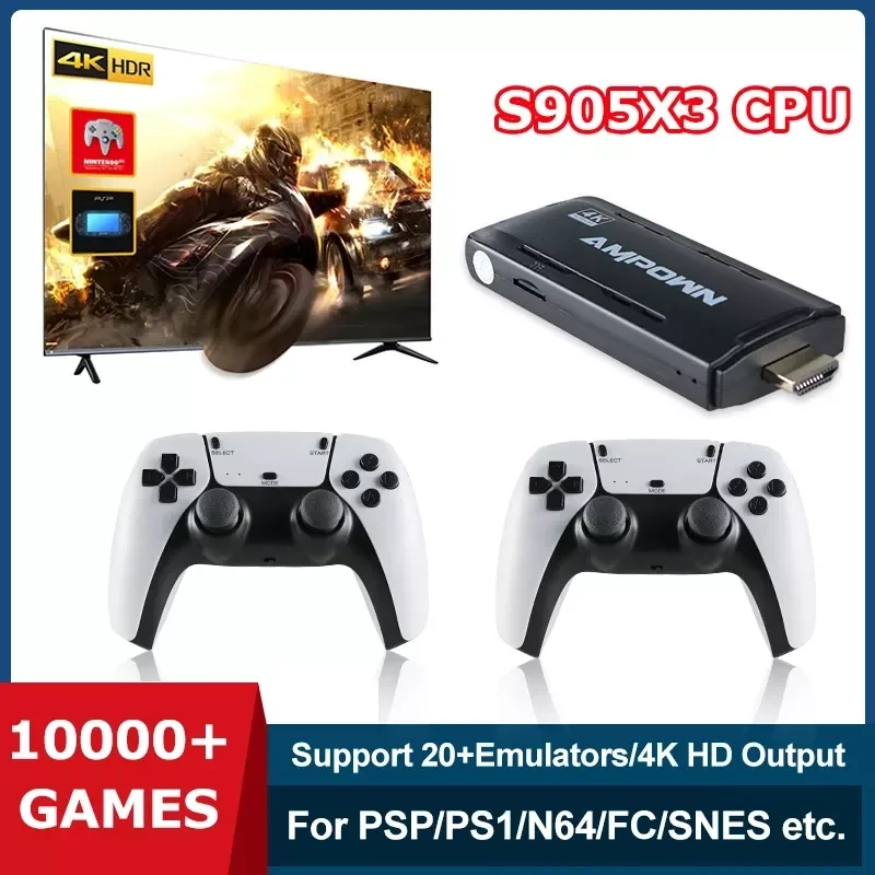 

U9 TV GameStick With Two 2.4G Wireless Controller 64GB 10000+ Games For PS/PSP Retro Video Game Console Gaming Player GameBox