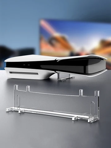 Для PS5 Тонкая горизонтальная консольная подставка Фиксированный опорный кронштейн Стабильная настольная основа Поддержка держателя для PS5 Slim Disc & Digital Edition