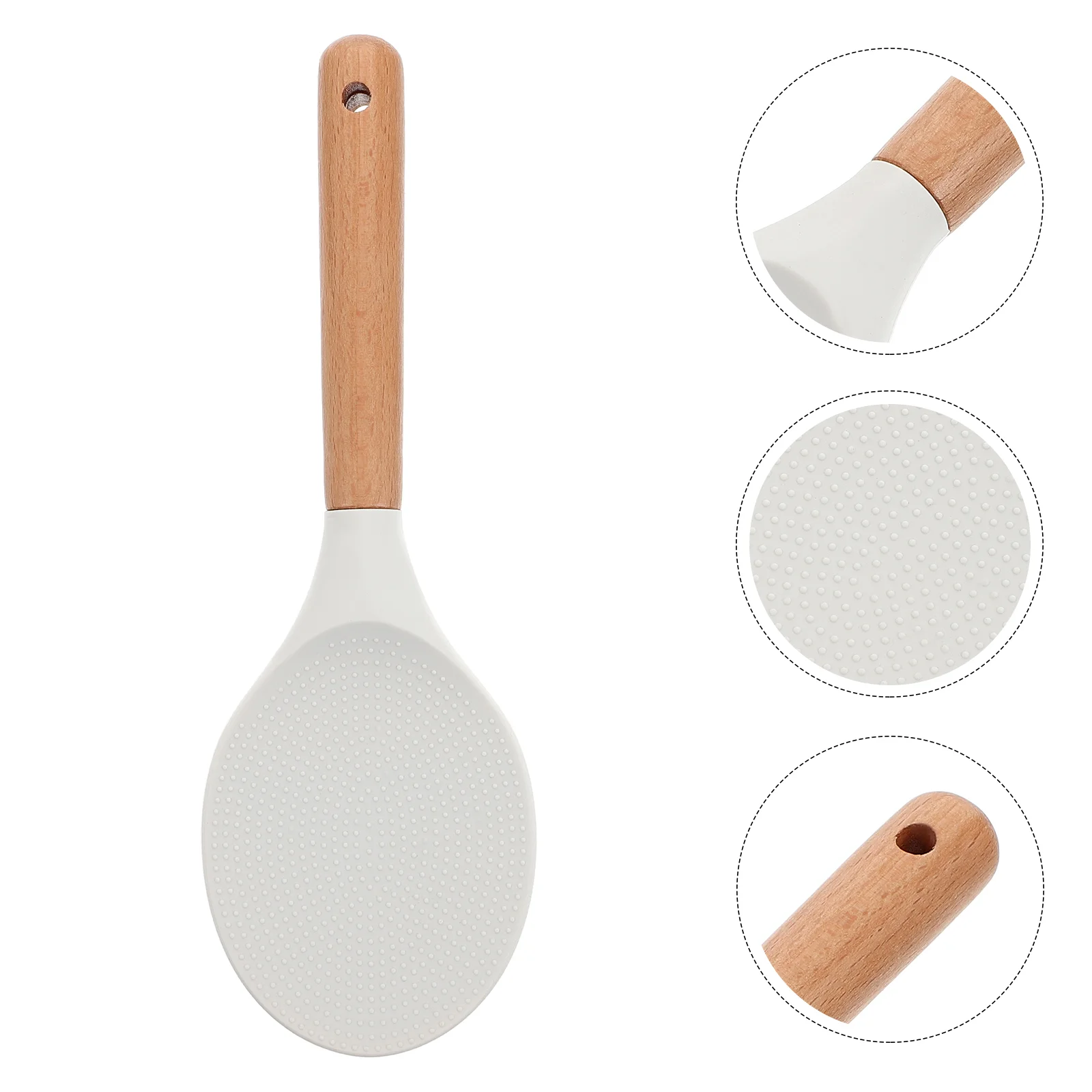 

Wooden Handle Rice Paddle Restaurant Non-stick Rice Shovel Household Rice Spoon
