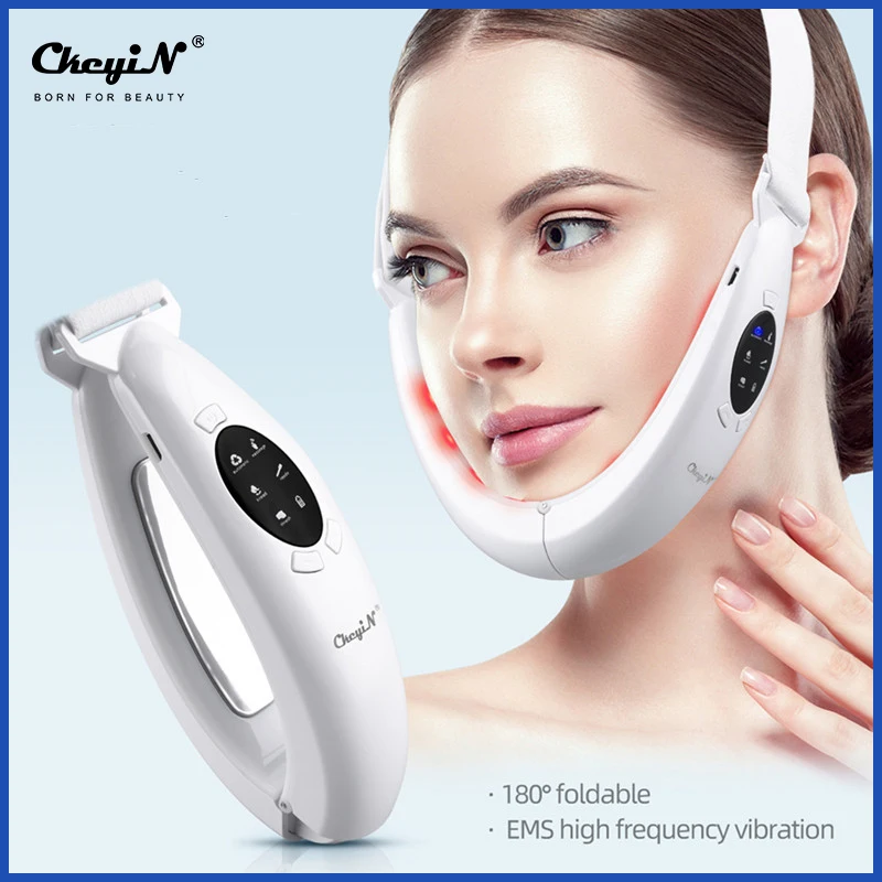

CkeyiN Ems V Line Face Lifting Slimmer Machine Face Lift Skin Tightening V Shape Double Chin Removal Cheek Lift Up Beauty Care