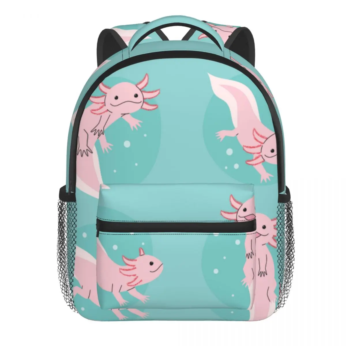 Children Bag Cute Axolotls Kids Bag Kindergarten Preschool Backpack for Boys Girls 3-4-6 Years Old