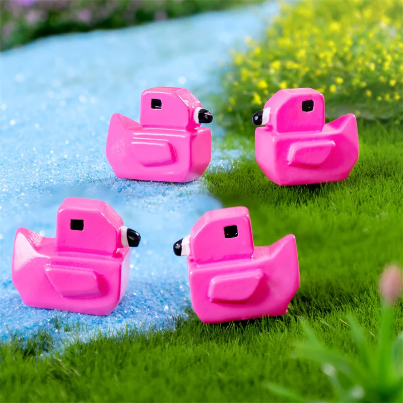 1 шт. миниатюрная полимерная квадратная статуя фламинго микро-ландшафтное