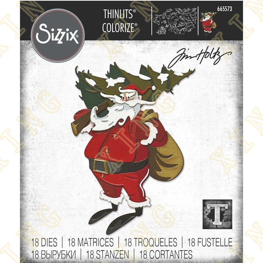 

Woodland Santa Colorize Thinlits Metal Cutting Dies for Diy Scrapbooking Craft Die Cuts Photo Album Template Handmade Decoration