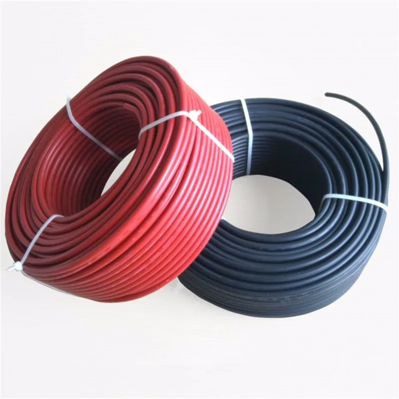 

10m/roll Solar Cable Wire 1500V 4mm2/ 6mm2(12/10AWG) PV Cabel Red and Black Cable XLPE XLPO Jacket with TUV UL Approval