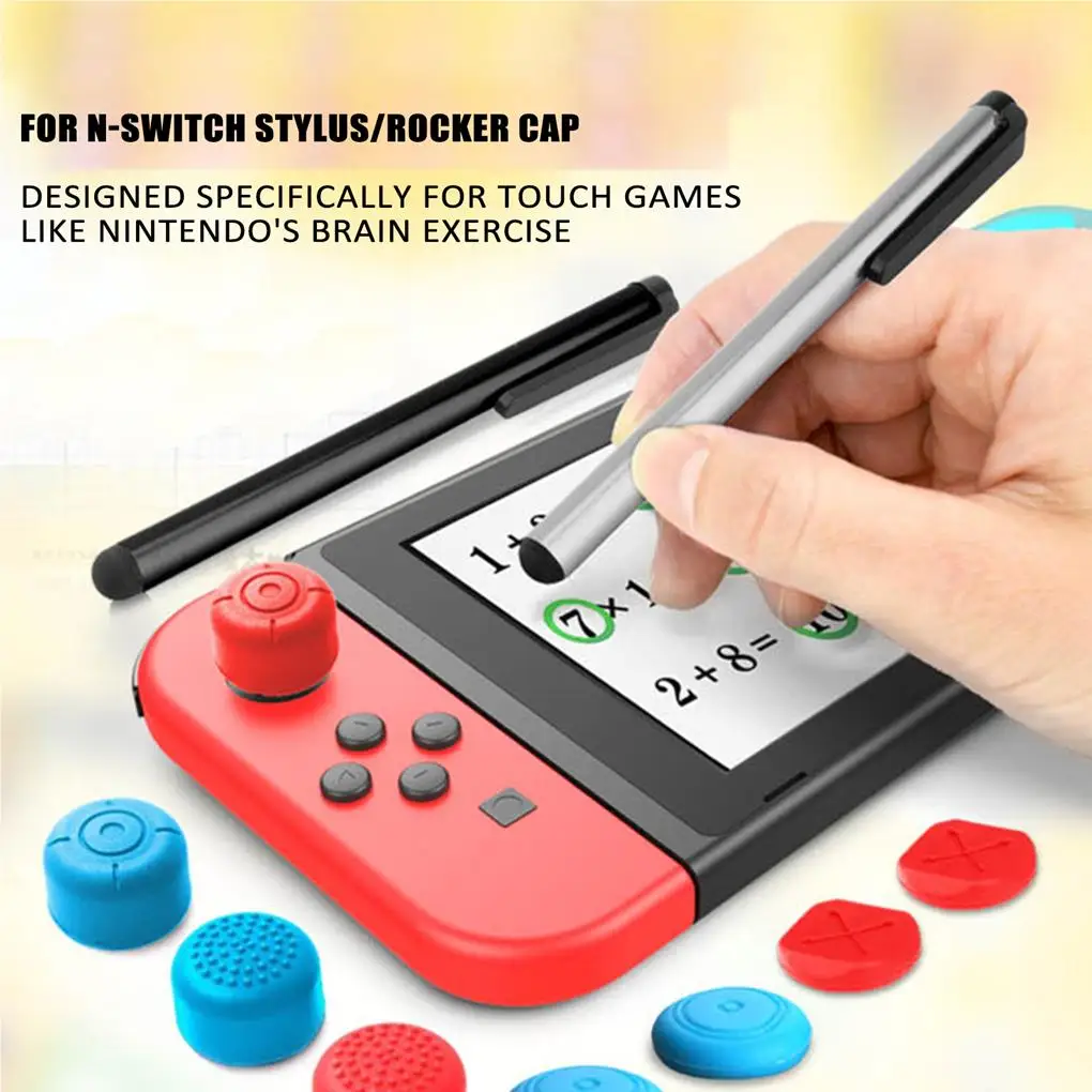 

Game Grip Tempered Film Card Box Earphone Stylus Storage Bag Charging Cable Set for Switch