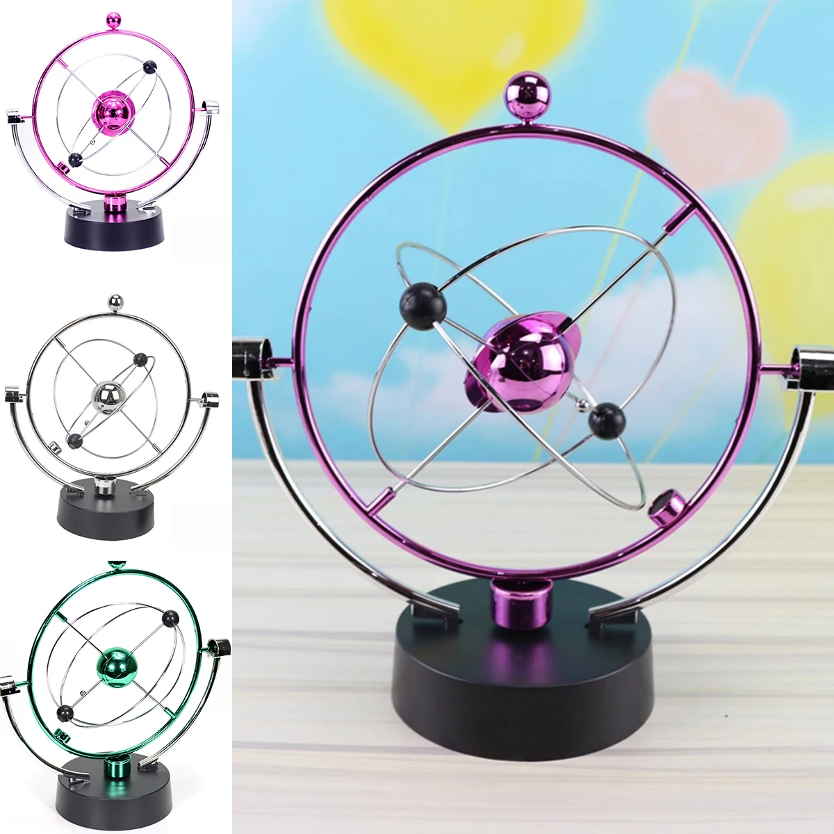 

Craft Milky Ways Swing Ball Reusable Desk Celestial Body Movement Decorative Orbital Electric Wiggler Durable Rotating Celestial