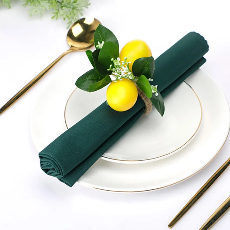 

Кольцо для салфеток с имитацией лимонного растения, Пряжка для фруктов и еды, модель отеля, кольцо для салфеток, аксессуары