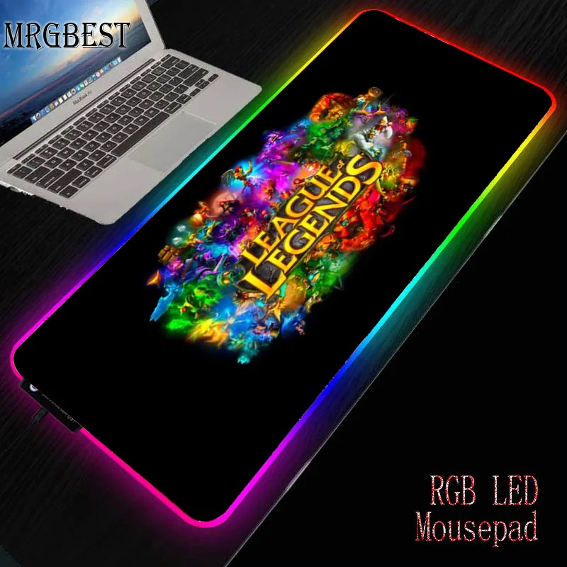 

MRGBEST League of Legends Locking Edge PadMouse Gaming RGB Mouse Pad Large Anime Rubber MouseMat Keyboard Table MatS Lol Csgo