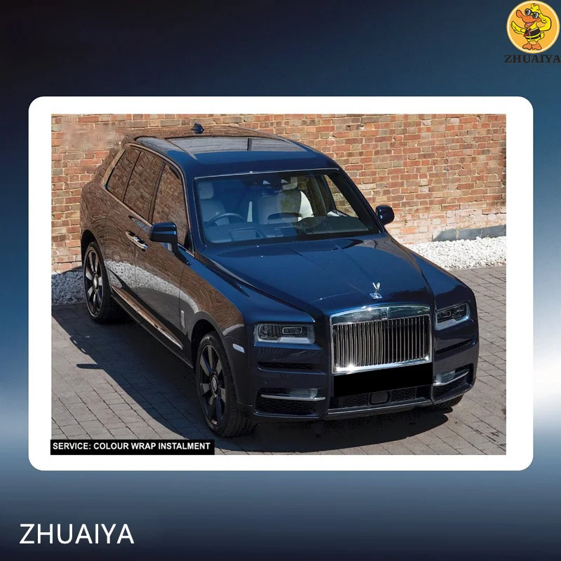 Темно-синяя виниловая пленка ZHUAIYA серии Hyper Gloss обмотка для автомобиля легкая