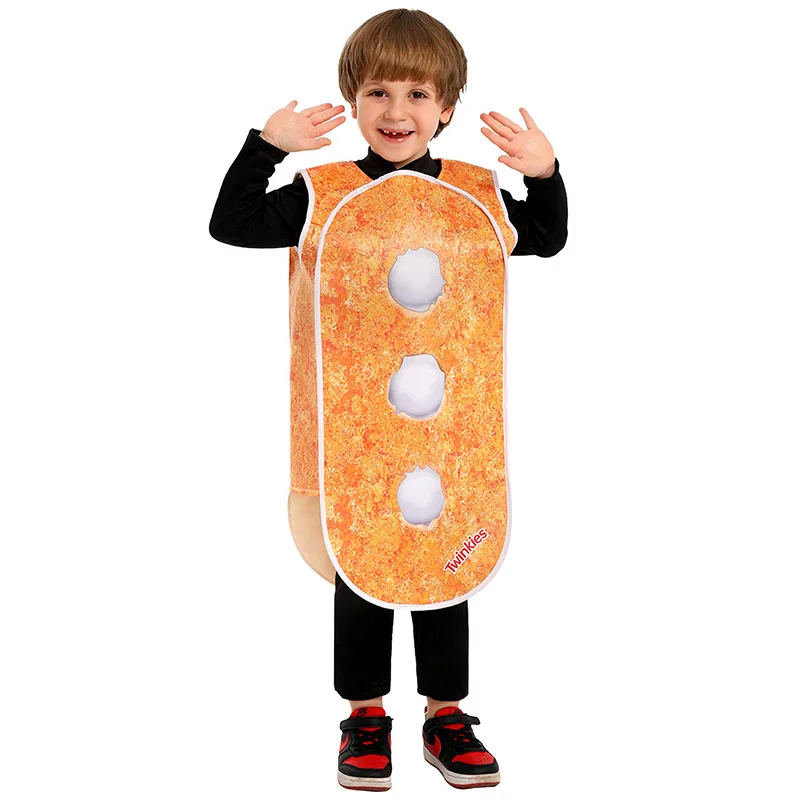 Детский костюм госпожи Twinkies еда наряды кремовый золотой бисквит туника забавный