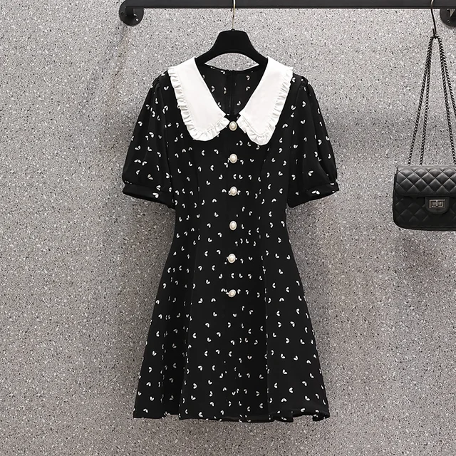 Summer Black Polka Dot Doll Collar Mini Dress Women Korean Vintage Hepburn Casaul Party Dress 2023 Elegant Bodycon Evening Dress 2 Summer Black Polka Dot Doll Collar Mini Dress Women Korean Vintage Hepburn Casaul Party Dress 2023 Elegant Bodycon Evening Dress 2