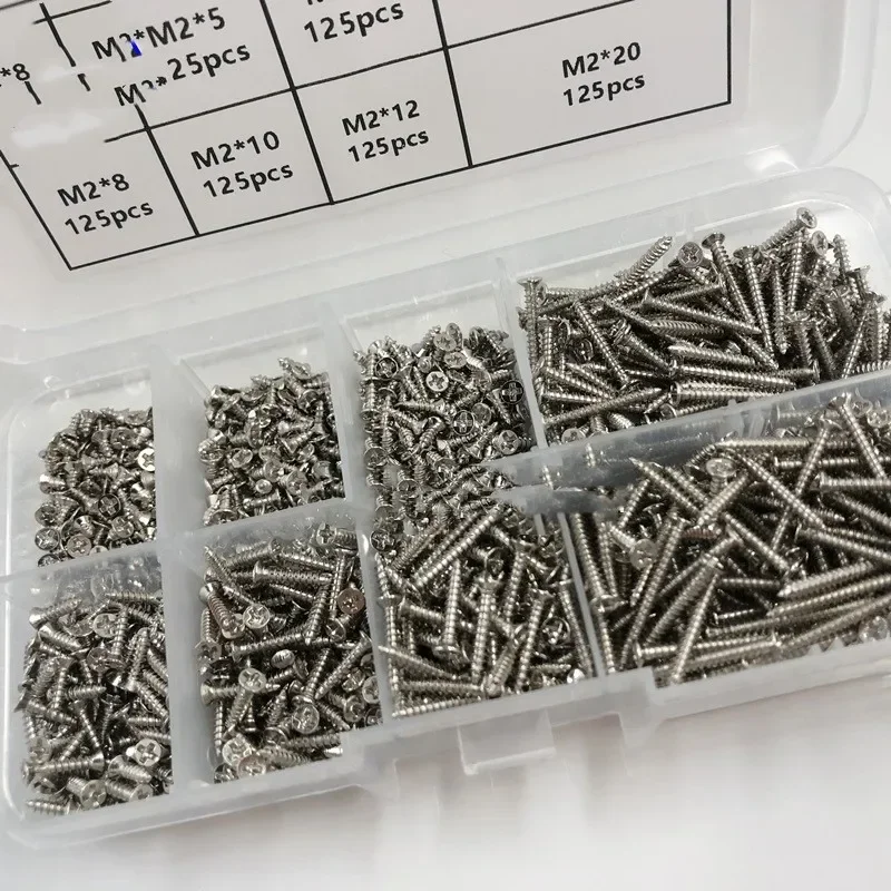 1000 шт. саморезы M2 с потайной головкой