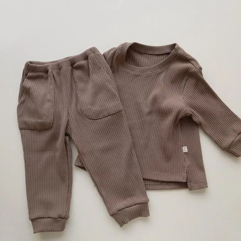 

Весенняя Домашняя одежда; Костюм для мальчиков и девочек; Однотонный Пижамный костюм в полоску; Удобные мягкие хлопковые свободные детские пижамы