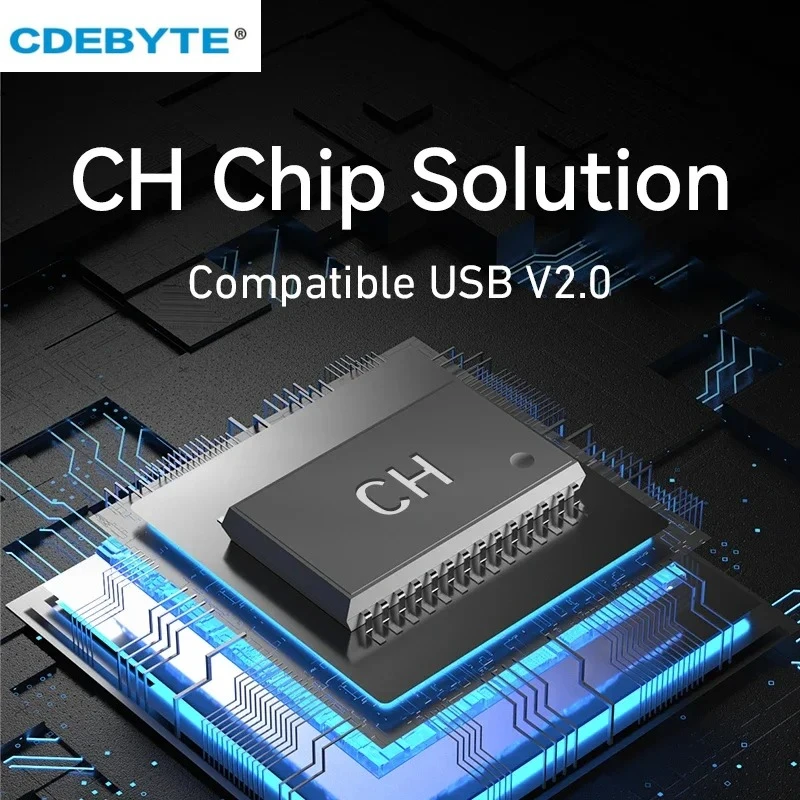 Фото Оптически изолированный преобразователь USB в RS485/RS232/TTL CDEBYTE серии E810-U с интерфейсом CH340 Type-C, поддержка 3.3/5В, промышленный класс №4
