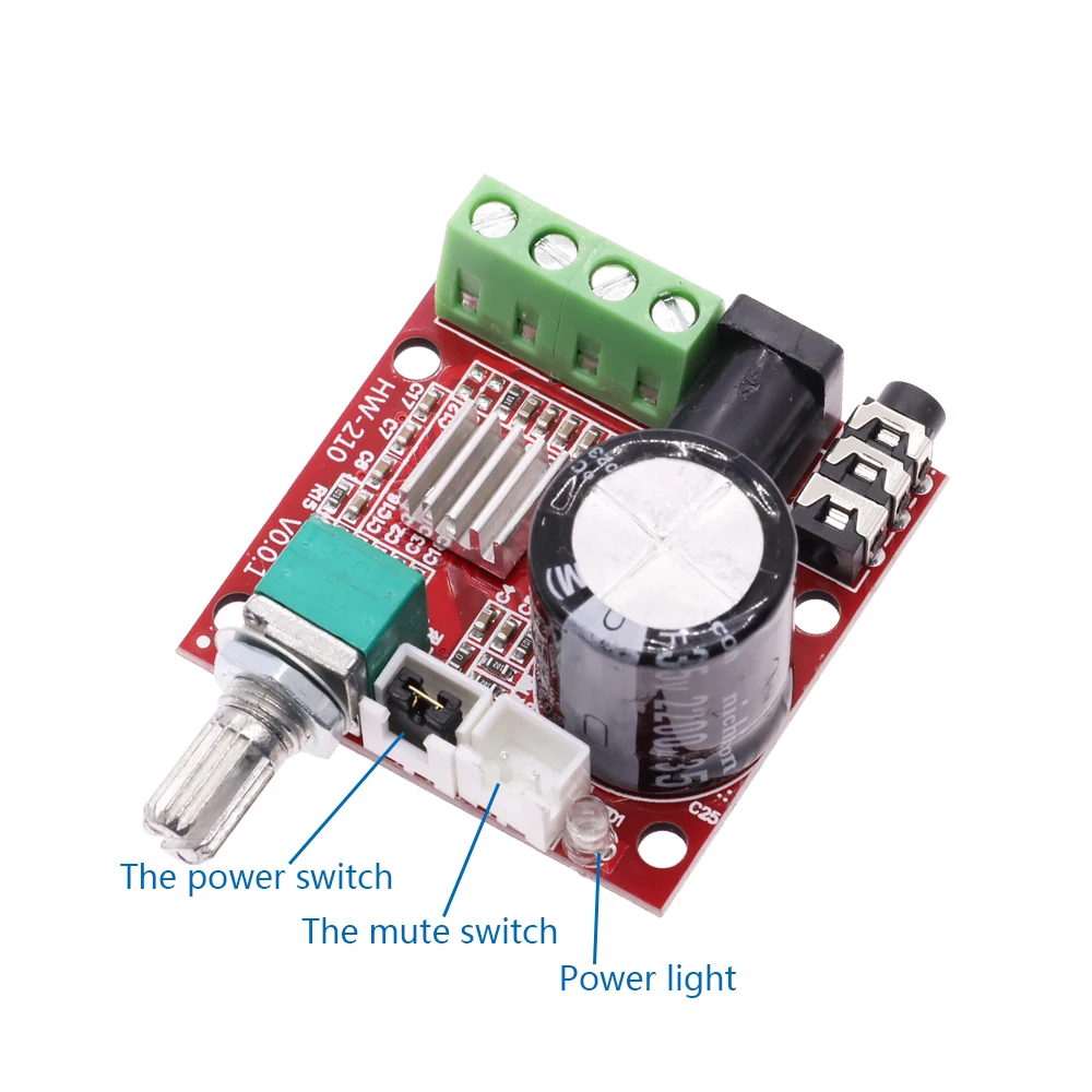 Горячая Распродажа 12V Mini Hi-Fi PAM8610 плата аудио стереоусилителя 2X10W двухканальный D