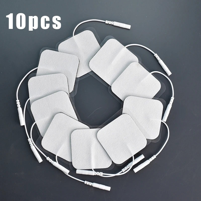 

10pcs/lot 5x5cm Nerve Stimulator with 2mm Plug Digital Therapy Machine Massager Electrode Pads Tens Electrodes for Tens