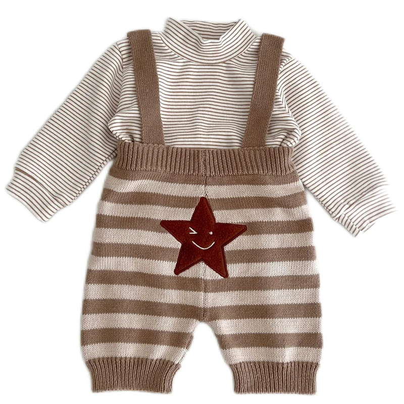 

Детский трикотажный комбинезон, без рукавов, в полоску