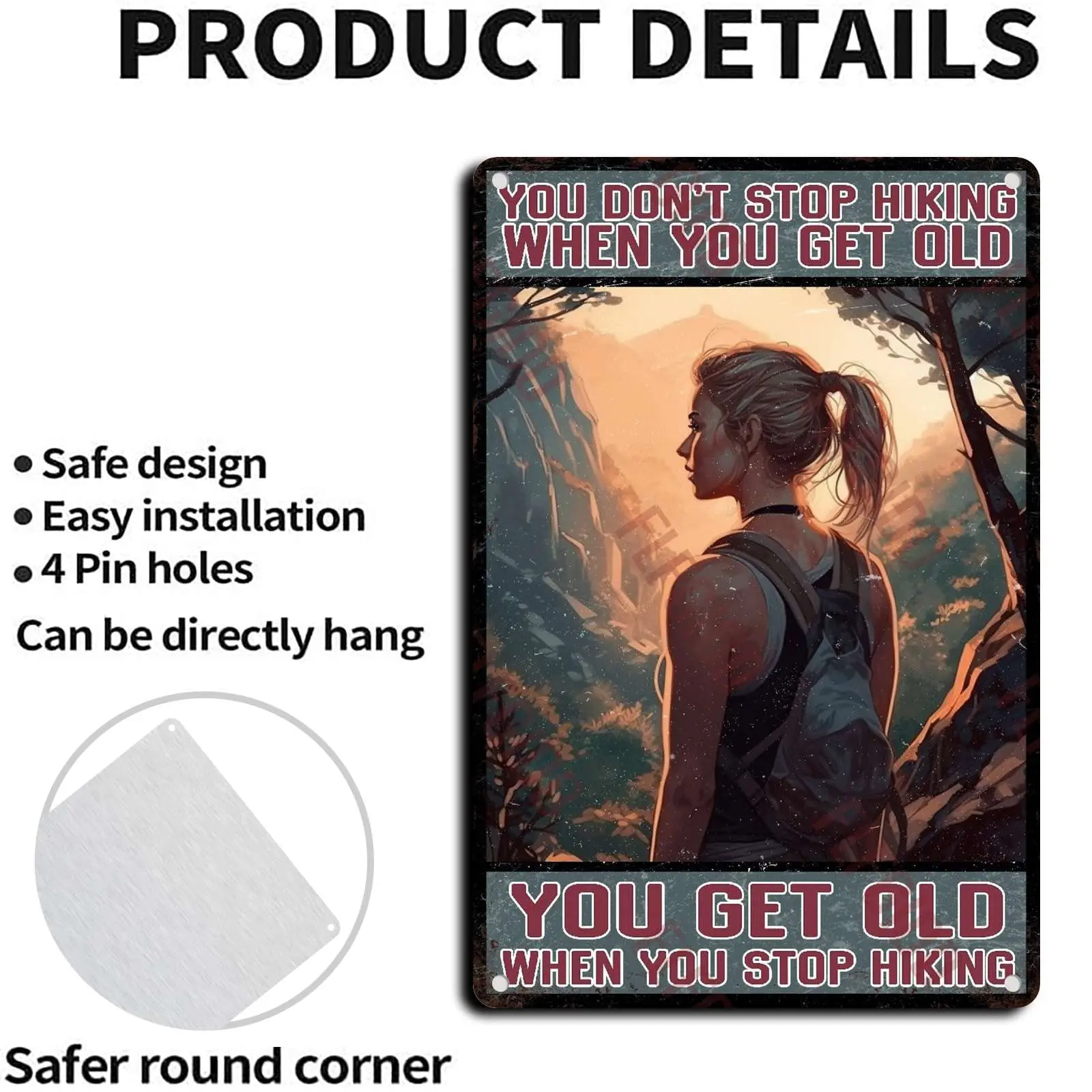 FLFGIDD металлический жестяной знак вы не прекратите походы когда получите Старый