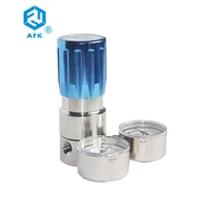 diaphragm helium nitrogen oxygen high pressure stainless steel aquarium lab adjust pressure regulator with two gauges