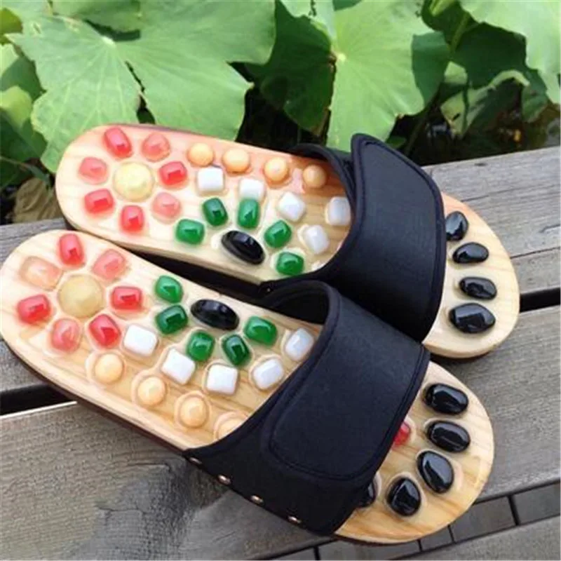 Relaxally акупрессурные тапочки массаж ног с натуральным камнем терапевтический