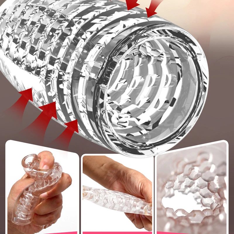 Прозрачный Мужской мастурбатор 9 см искусственная вагинальная киска для мужчин